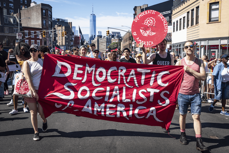 DSA members exhibit their rabid hatred for America and we should be very concerned
