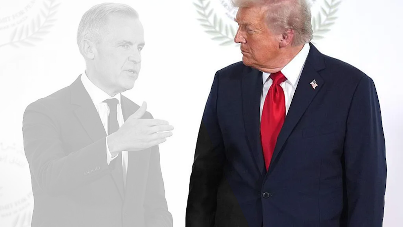 Hot mic moment at G7 catches Carney, Trump talking about Chinese EVs