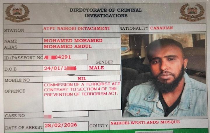 “Canadian man” Mohamed Mohamed charged with terrorism after machete attack at Kenya mosque
