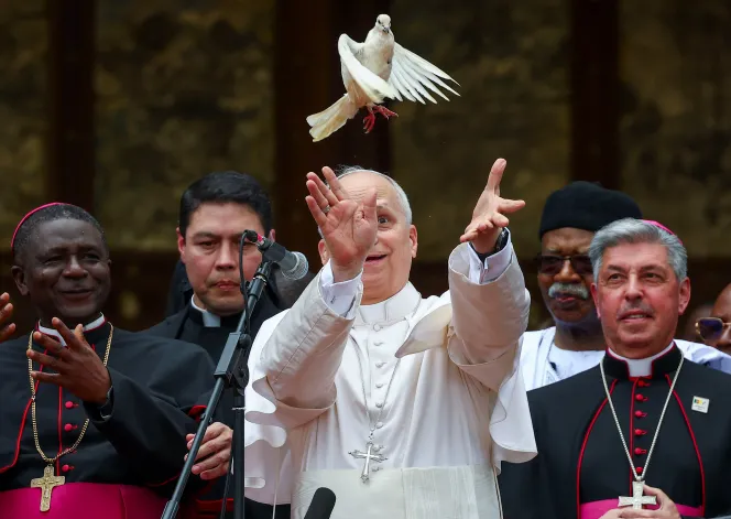 Pope Leo takes swipe at Trump and says world is ravaged by tyrants