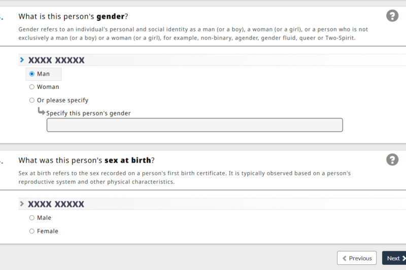 The census seemed designed to determine if you were a bilingual transgender