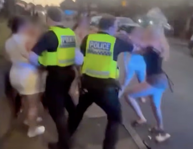 Police probe video showing officers attacking group of young girls with baton and Tasers