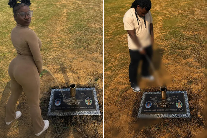 Despicable trolls post doctored photos showing them urinating on Austin Metcalf’s grave