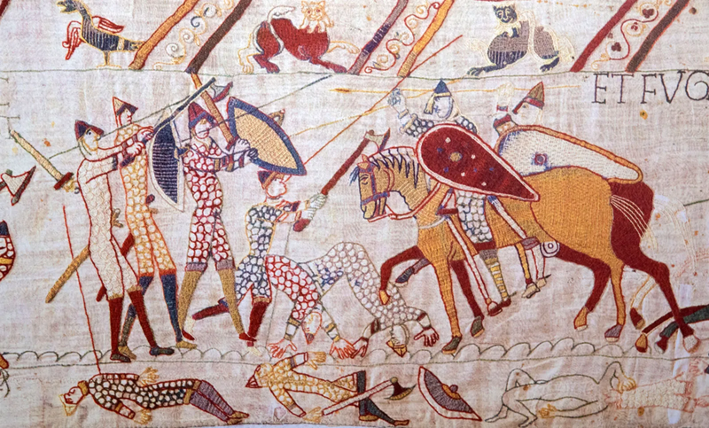 Bayeux tapestry crosses Channel in dead of night for historic UK exhibition