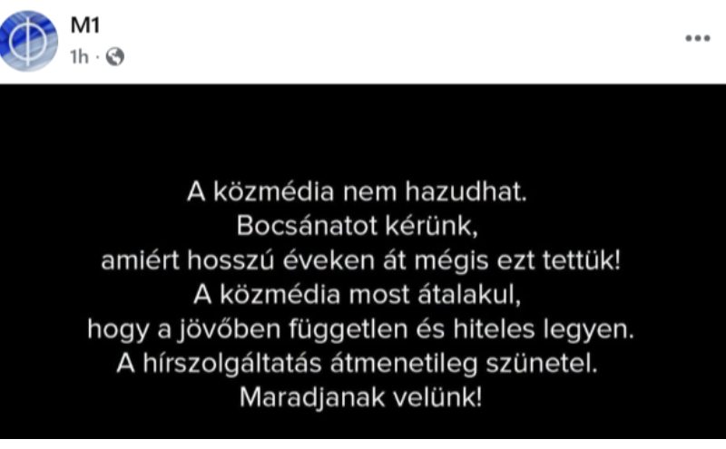 Hungarian Government Orders Black Screen on Public TV, Suspending Public Media News Coverage