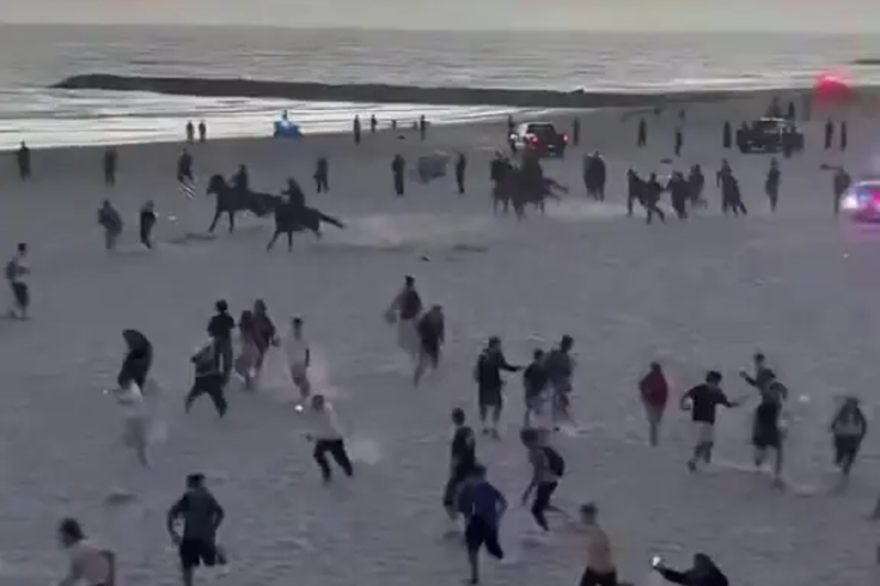 California’s Fourth of July plunges into hell as stores looted, police horses charge and fires break out