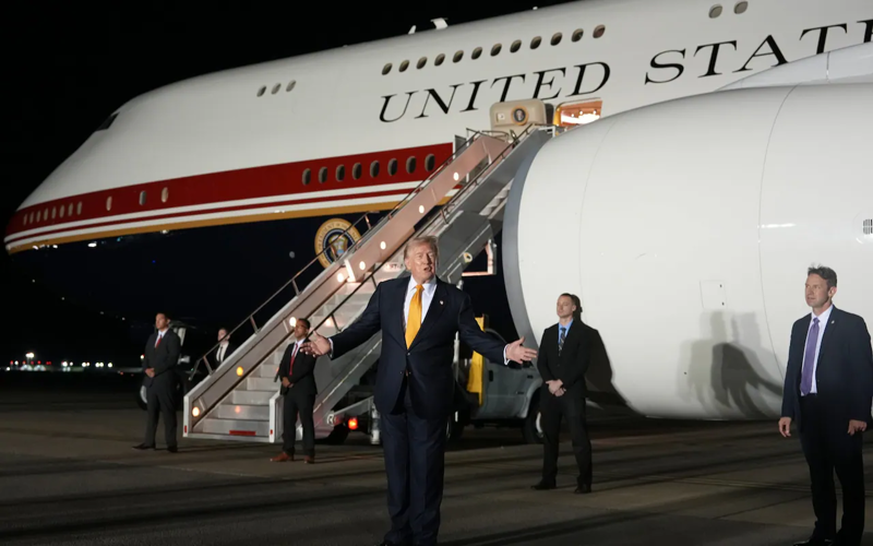 Trump swapped planes at Nato summit after ‘Iranian threat to Air Force One’
