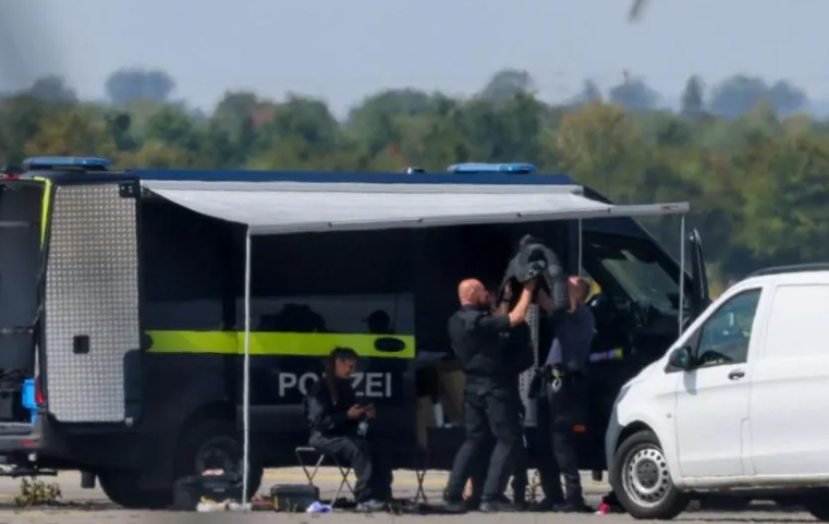 Drone carrying explosives found at German airport, police say