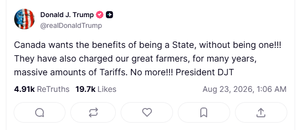 Trump revives annexation comments as governors say tariffs on Canada will harm Americans