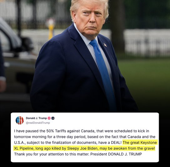Carney says ‘work still to be done,’ while Trump touts a deal and pauses tariffs