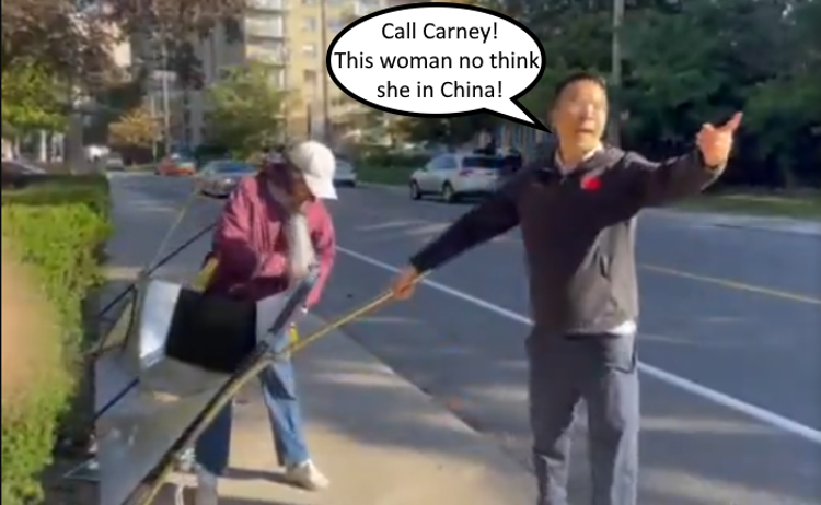 Man invokes Chinese territory and law while threatening lethal force against Falun Gong protester outside Toronto consulate