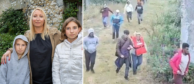 The French mother who said ‘non’ to migrants: Woman living on the frontline of Europe’s asylum crisis releases footage of young men in life jackets rushing past her property to catch dinghies going to Britain