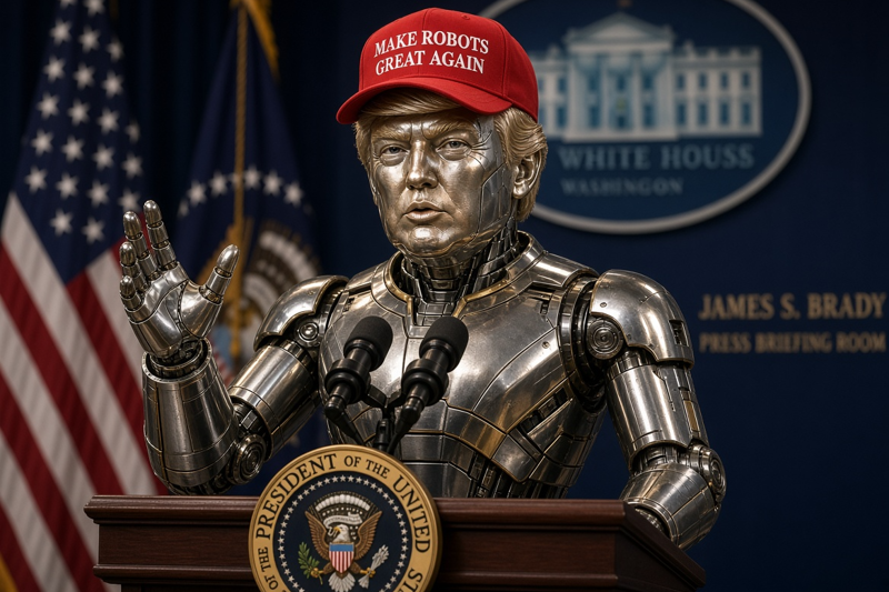 Trump downplays warnings of AI risks, citing rivalry with China