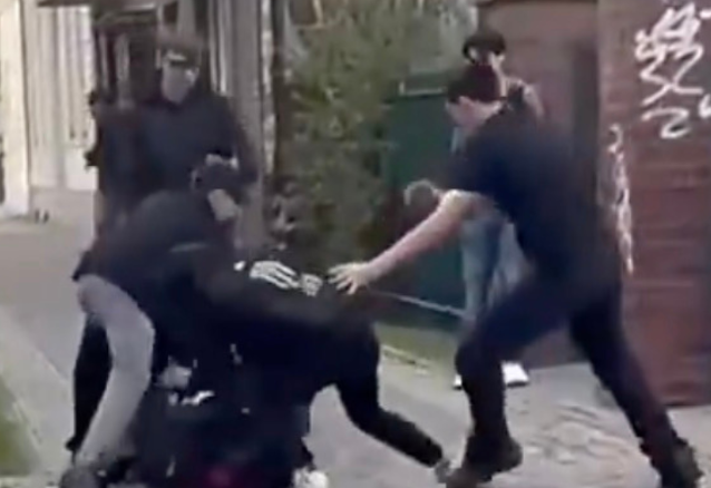Germany: Migrant mob beats German student outside his school and films the attack