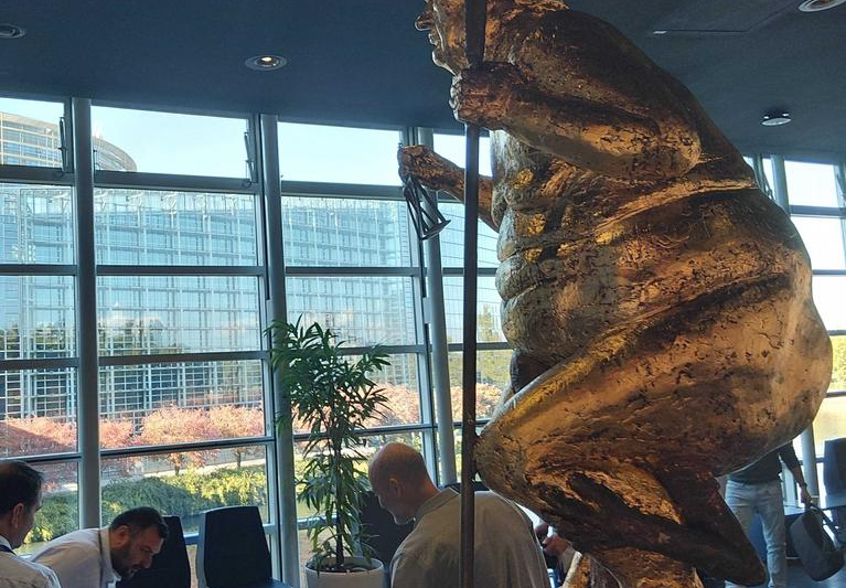 Naked Trump statue goes on display in Strasbourg